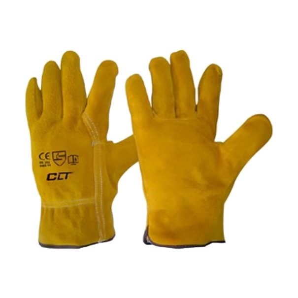 Guante Conductor Carnaza Mostaza De 10'